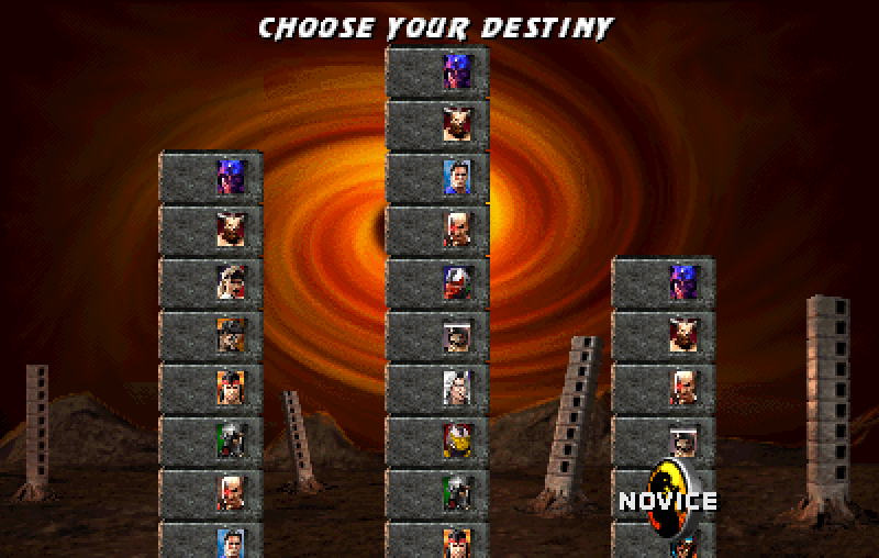 Mortal Kombat 3 Arcade Screenshot: Choose your destiny!
