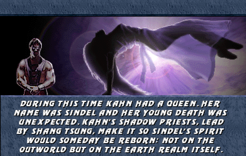 Mortal Kombat 3 Arcade Screenshot: Part of the story...
