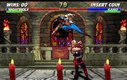 Mortal Kombat 3 for Arcade - Leaping over my opponent...