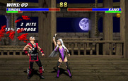 Mortal Kombat 3 for Arcade - Sindel inflicting some damage...