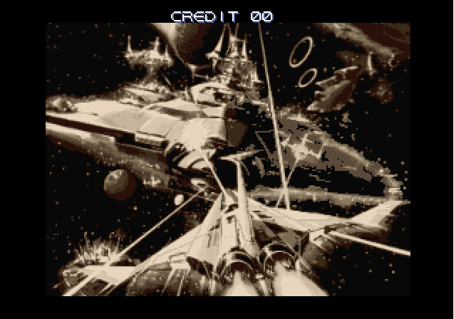 Gradius III Arcade Screenshot: Introduction 1 (Gradius graphics).