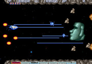 Gradius III for Arcade - Nearing the end of the level...