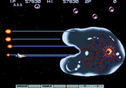 Gradius III for Arcade - Shoot the eye to destroy this thing!