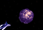 Gradius III for Arcade - Escaping just before the enemy explodes...