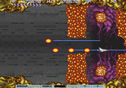 Gradius III for Arcade - These walls regenerate so you need to sneak past them quickly!