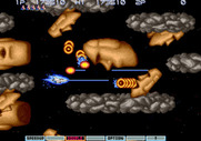 Gradius III for Arcade - The Moai heads make another appearance...