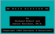 Math Blaster! for IBM PC/Compatibles - Title screen (1983 version).