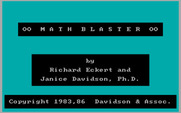Math Blaster! for IBM PC/Compatibles - Title screen 2 (1986 version).