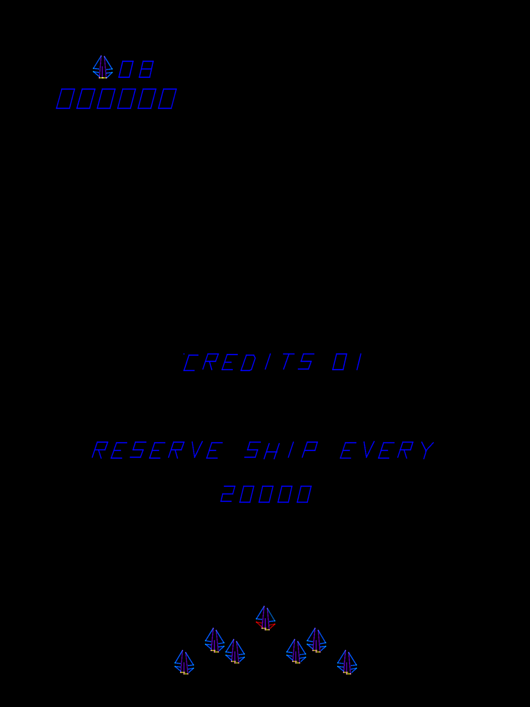 Tac/Scan Arcade Screenshot: Press start to begin!
