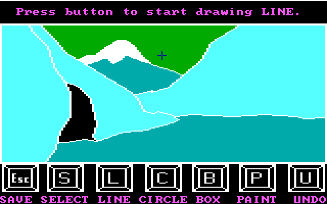 Story Maker IBM PC/Compatibles Screenshot: The program includes a few sample pictures as well.