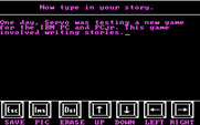 Story Maker for IBM PC/Compatibles - First, I'm going to start writing my story.