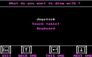 Story Maker for IBM PC/Compatibles - You can choose an input device to draw pictures.