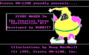 Story Maker for IBM PC/Compatibles - Title screen.