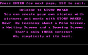 Story Maker for IBM PC/Compatibles - Welcome to Story Maker! Here's the instructions...