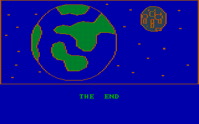 Story Maker IBM PC/Compatibles Screenshot: The end!