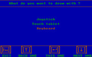 Story Maker for IBM PC/Compatibles - I can choose an input device for drawing pictures.