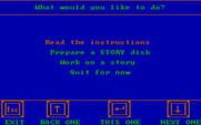 Story Maker for IBM PC/Compatibles - The main disk menu.