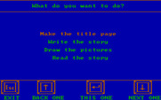 Story Maker for IBM PC/Compatibles - The main story menu.