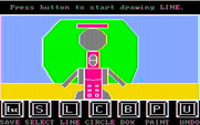 Story Maker for IBM PC/Compatibles - Press the button to begin drawing lines...