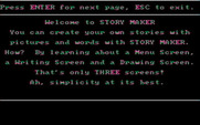 Story Maker for IBM PC/Compatibles - Welcome to Story Maker! This is the start of the instructions...