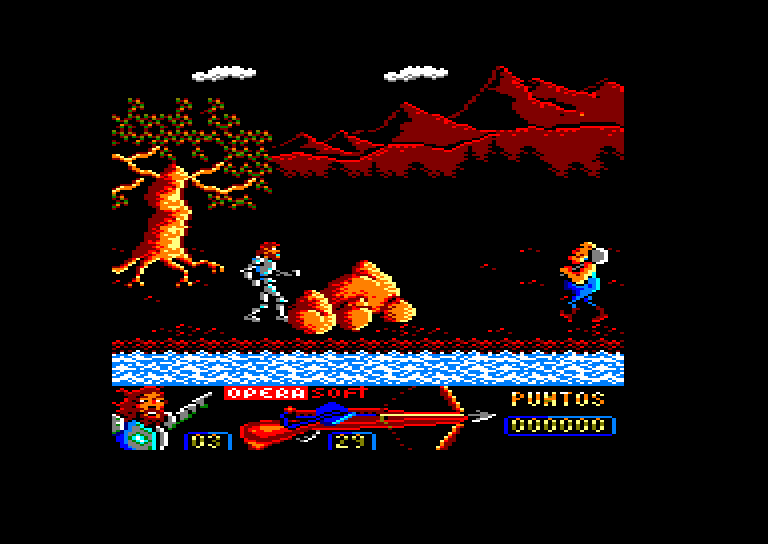 Guillermo Tell Amstrad CPC Screenshot: Game start.