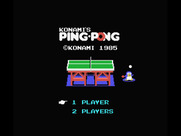 Konami's Ping Pong for MSX - Title screen.