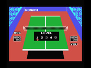 Konami's Ping Pong for MSX - Select a level.
