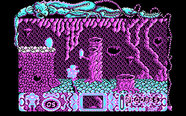 Mutan Zone IBM PC/Compatibles Screenshot: Attacks can come from all directions!