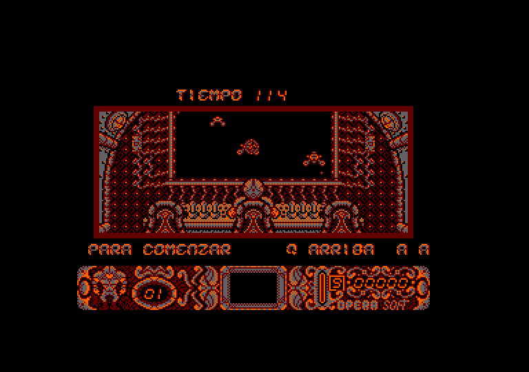Mutan Zone Amstrad CPC Screenshot: Shoot the targets...if you can!