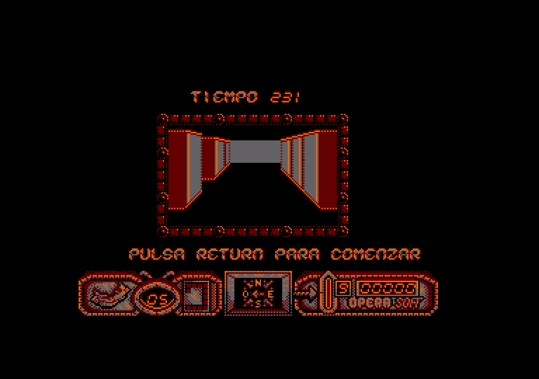 Mutan Zone Amstrad CPC Screenshot: Part 2 start.