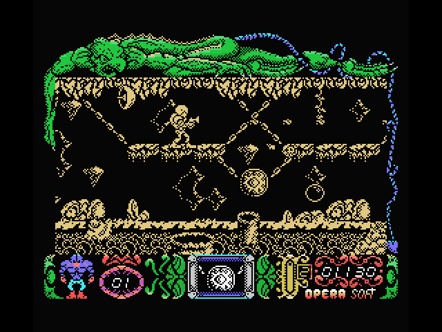 Mutan Zone MSX Screenshot: Exploration continues...