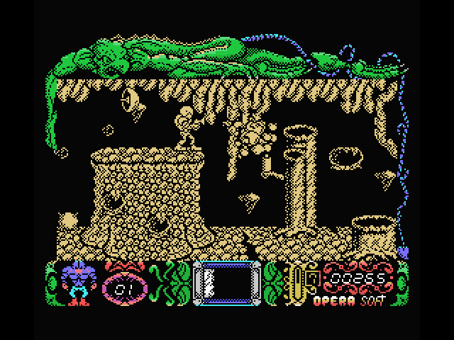 Mutan Zone MSX Screenshot: Blasting opponents...