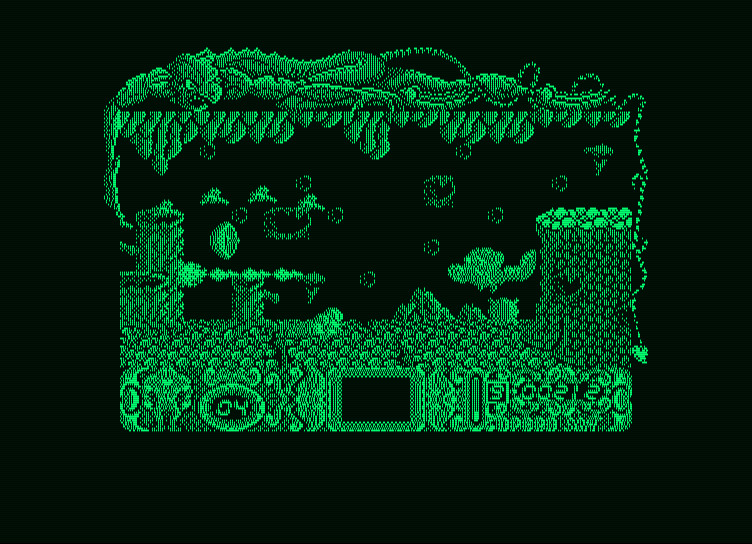 Mutan Zone Amstrad PCW Screenshot: Ducking under dragon fire!