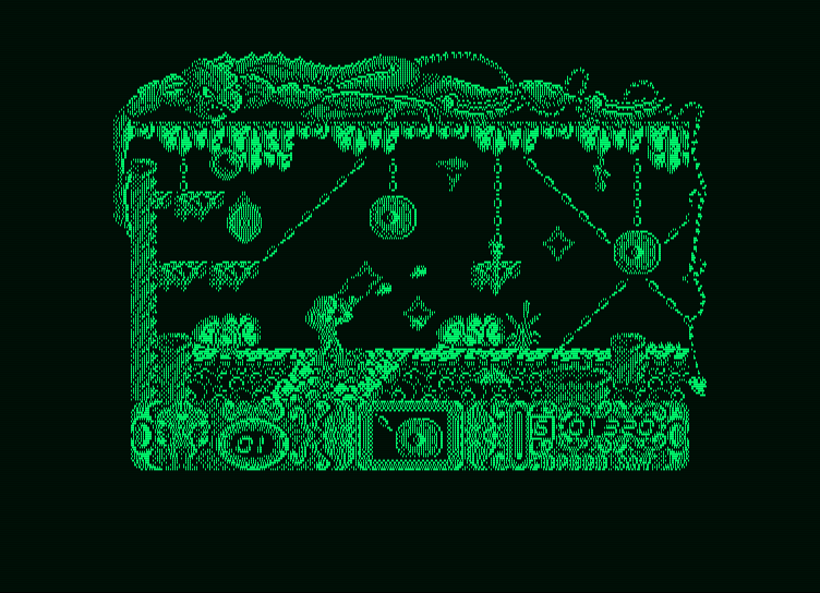 Mutan Zone Amstrad PCW Screenshot: Shooting at targets...