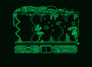 Mutan Zone for Amstrad PCW - A creature blocks the path...