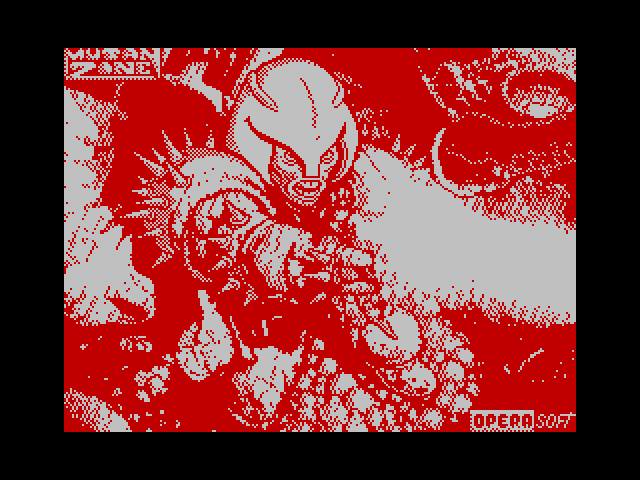 Mutan Zone ZX Spectrum Screenshot: Loading screen.