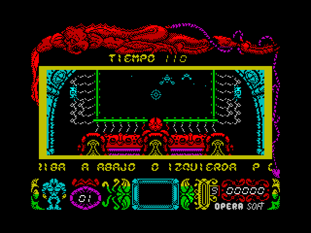 Mutan Zone ZX Spectrum Screenshot: Blast targets if you can!