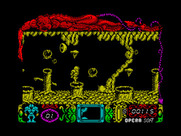 Mutan Zone for ZX Spectrum - The terrain can sometimes be difficult to navigate...