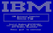 Monster Math for IBM PC/Compatibles - IBM logo.
