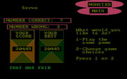 Monster Math for IBM PC/Compatibles - Game over.