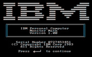 Monster Math for IBM PC/Compatibles - IBM logo screen.
