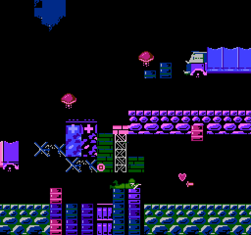 Silent Assault NES / Famicom Screenshot: Pick up the hearts to replenish energy!
