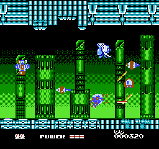 Metal Fighter NES / Famicom Screenshot: Collect the "L" for a laser upgrade!