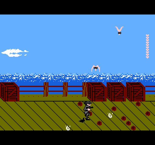 Raid 2020 NES / Famicom Screenshot: Be careful in this mine field!