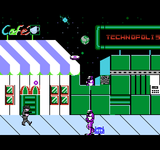 Raid 2020 NES / Famicom Screenshot: Beginning the Technopolis level.