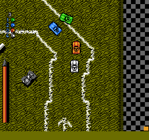Micro Machines NES / Famicom Screenshot: A race on top of the desk begins!
