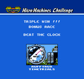 Micro Machines for NES / Famicom - Bonus race! Can you beat the clock?