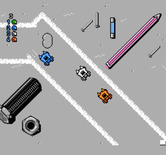 Micro Machines for NES / Famicom - Sharp turn up ahead!