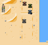 Micro Machines for NES / Famicom - A race on the beach begins...