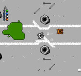 Micro Machines for NES / Famicom - Don't crash into obstacles.
